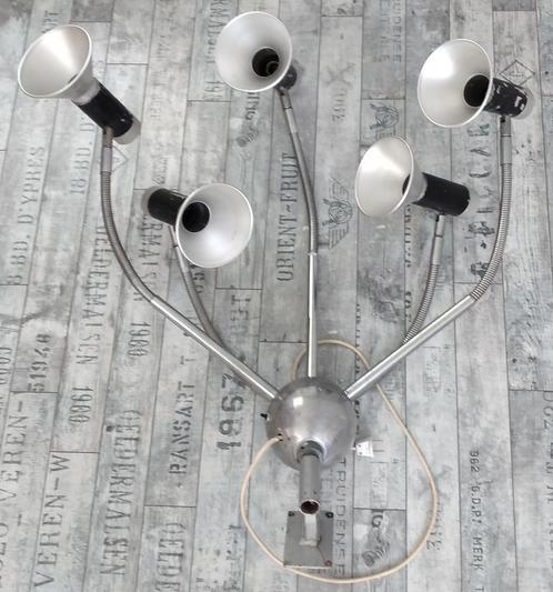 5 armige lamp - jaren 60, Huis en Inrichting, Lampen | Wandlampen, Gebruikt, Metaal, Overige materialen, Ophalen