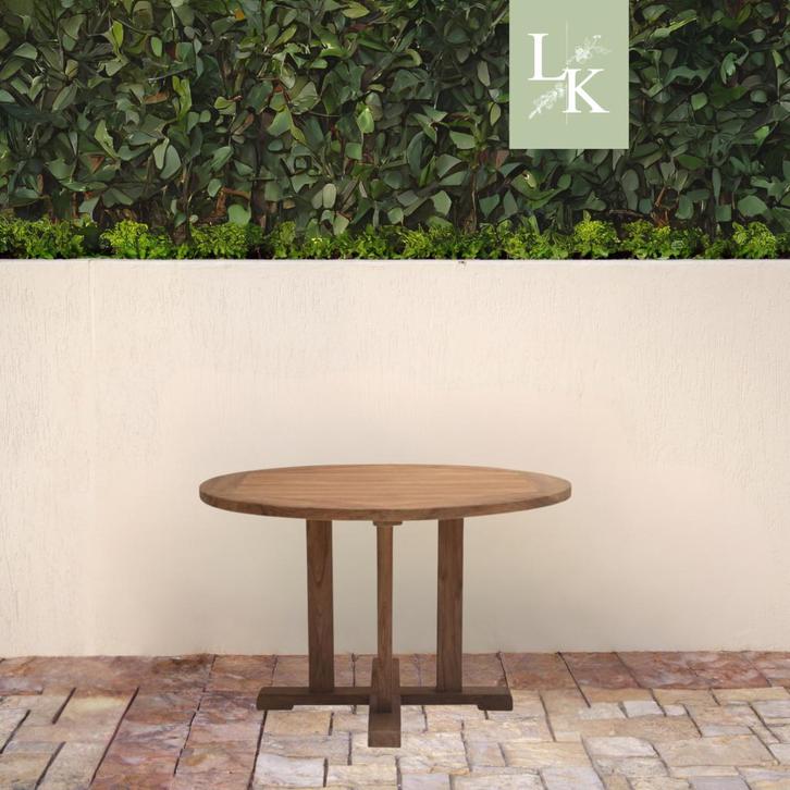 Landelijk klassieke tuintafel - Chatsworth, Tuin en Terras, Tuintafels, Nieuw, Rond, Teakhout, Ophalen of Verzenden