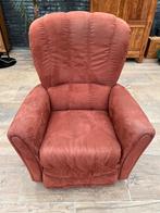 Relax stoel gebruikt. Kleur terracotta., Huis en Inrichting, Stoelen, Gebruikt, Stof, Ophalen of Verzenden, Eén