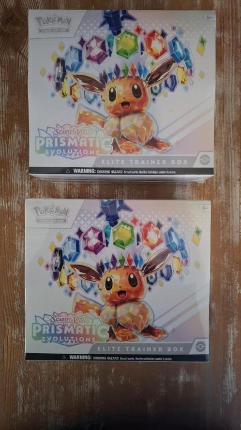 Pokemon TGC Prismatic Evolutions elite trainer box, Hobby en Vrije tijd, Verzamelkaartspellen | Pokémon, Nieuw, Boosterbox, Foil