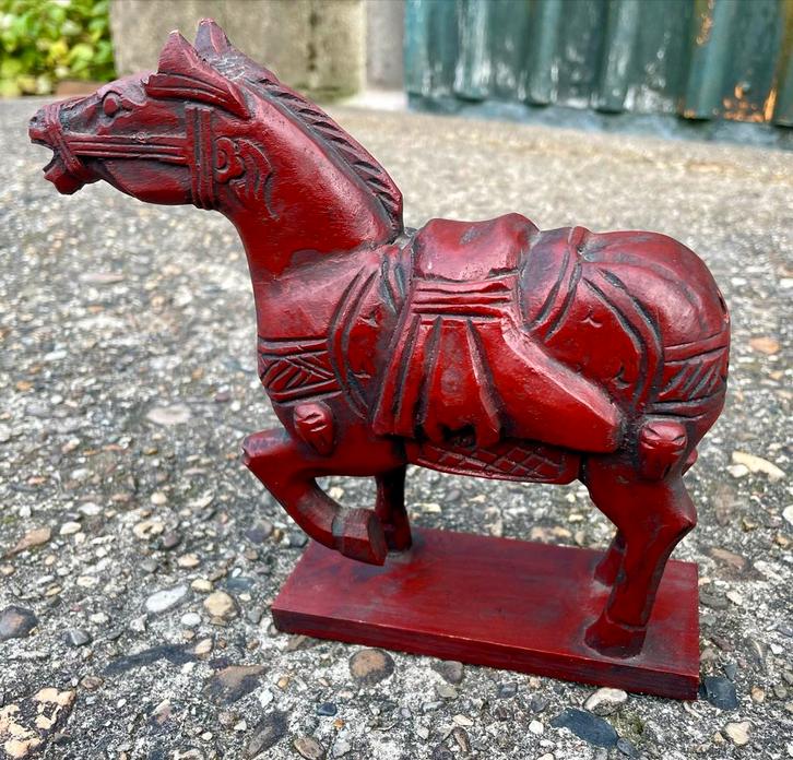 Vintage Handgemaakt Paard Sculptuur - Zonder Staart, Antiek en Kunst, Kunst | Beelden en Houtsnijwerken, Ophalen of Verzenden