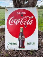 Emaille Reclamebord Drink Coca Cola Overal Altijd, Reclamebord, Ophalen of Verzenden