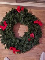 Kerstkrans met rode strikken, Ophalen of Verzenden