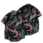 Draken overhemd 3 (heren mannen eng japans shirt dragon), Verzenden, Nieuw, Overige kleuren, Overige halswijdtes