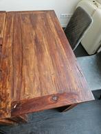 Stoere Teakhouten Tafel - 120x60x75 cm, Huis en Inrichting, Ophalen, Gebruikt, Stoer, 100 tot 150 cm
