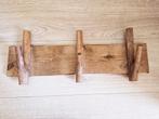 Houten kapstokje met 3 haken, Wandkapstok, Ophalen of Verzenden, Zo goed als nieuw, Minder dan 100 cm