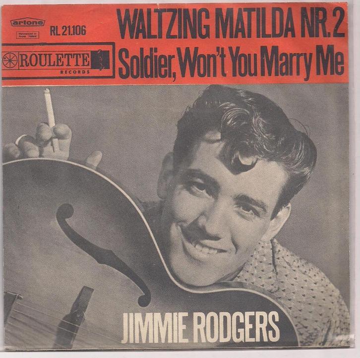 Jimmie Rodgers- Waltzing Matilda nr. 2, Cd's en Dvd's, Vinyl Singles, Zo goed als nieuw, Pop, 12 inch, Verzenden
