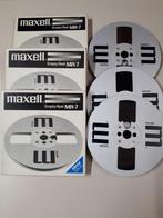 3 Maxell MR-7 metalen spoelen met band, Audio, Tv en Foto, Bandrecorders, Ophalen of Verzenden, Onderdeel, Met banden