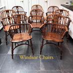 Set van 8 Engelse Windsor Armstoelen ca 1800, Antiek en Kunst, Antiek | Meubels | Stoelen en Banken, Ophalen