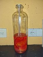 Decoratieve olielamp, gemaakt van glazen fles., Overige materialen, Gebruikt, 25 tot 50 cm, Ophalen of Verzenden