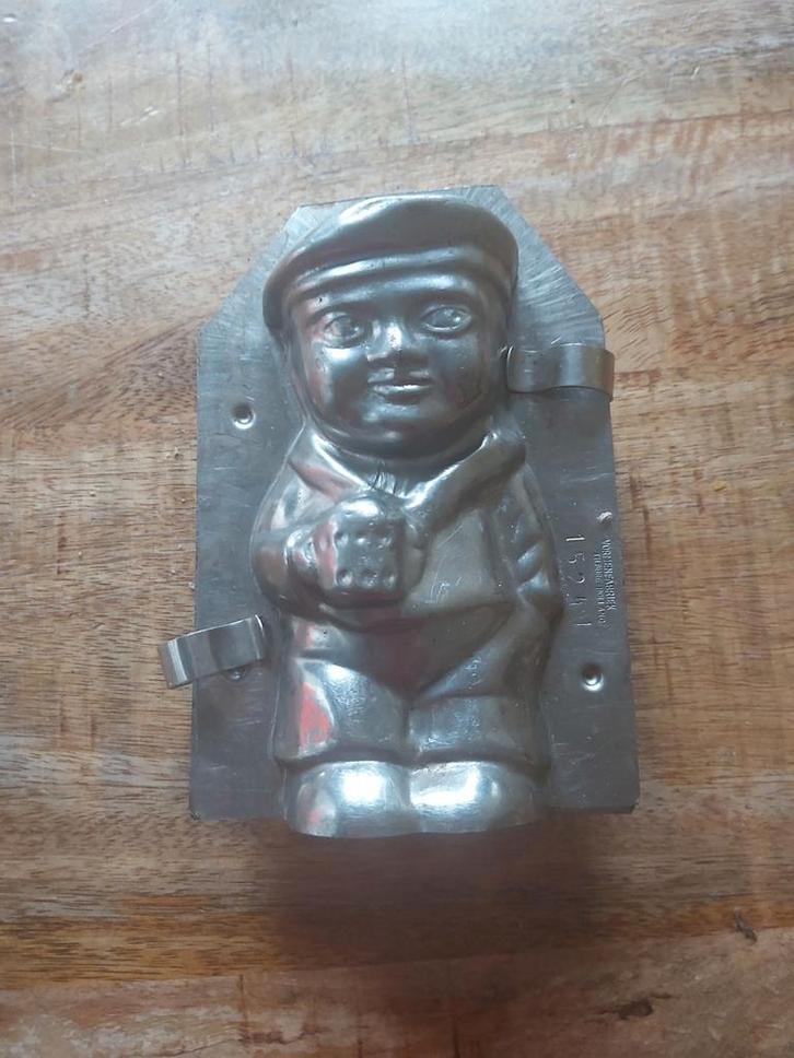 Oude chocolade mal mannetje met bier, Antiek en Kunst, Curiosa en Brocante, Ophalen of Verzenden