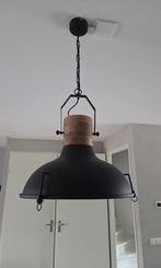 Industriële hanglamp zwart met hout van Trendhopper, Ophalen, Zo goed als nieuw, Hout, Minder dan 50 cm