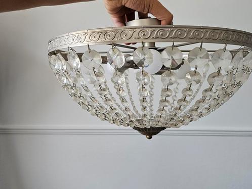 4 x mooie plafonnière kristal kroonluchter style zilver, Huis en Inrichting, Lampen | Kroonluchters, Zo goed als nieuw, Ophalen of Verzenden
