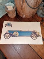 3 oude grote prints van autos van vroeger brocante, Antiek en Kunst, Ophalen of Verzenden