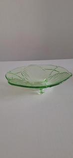 Vintage Groene Glazen Schaal, Ophalen of Verzenden