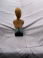 Houten Abstract Sculptuur op Sokkel - Kunstobject Decoratie, Ophalen of Verzenden