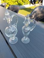 Glazen Olie/Azijn Flesjes - Set van 2, Wit, Ophalen of Verzenden, Minder dan 50 cm, Glas