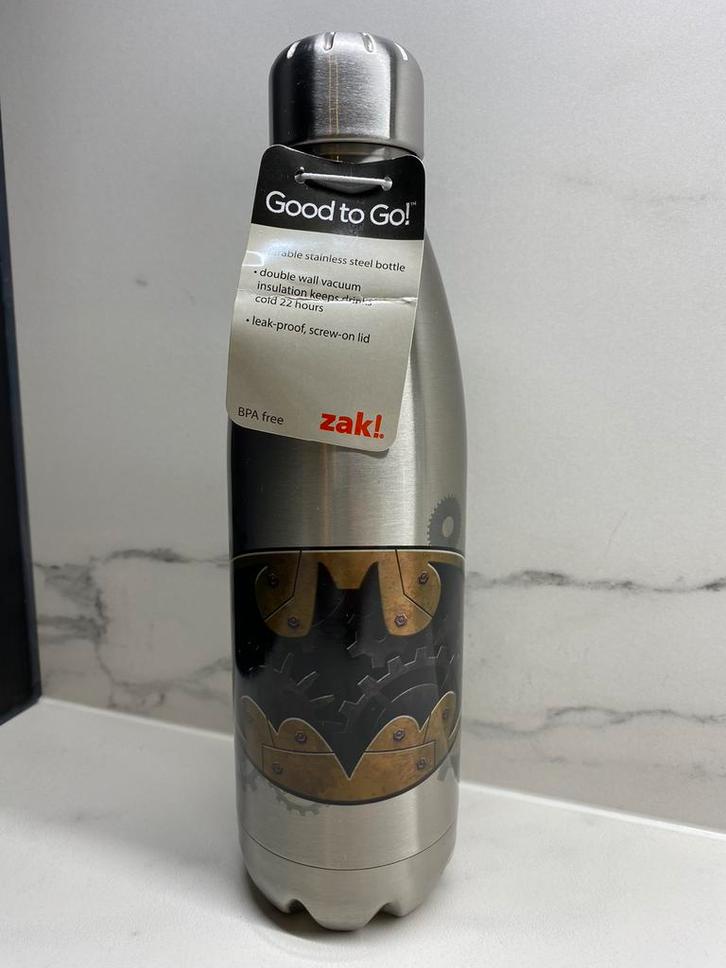 Waterfles Zak DC Comics van roestvrij staal - Batman, Sport en Fitness, Bidons, Nieuw, Ophalen of Verzenden