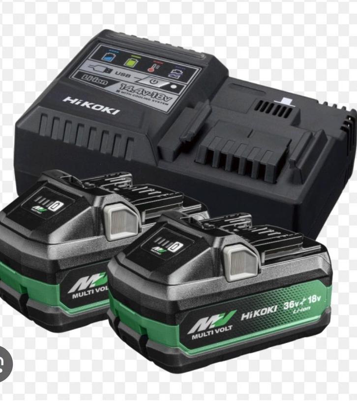 Hikoki accupakket-oplader + 2 stuks 18V-4Ah accu's, Doe-het-zelf en Verbouw, Gereedschap | Handgereedschap, Nieuw, Ophalen of Verzenden