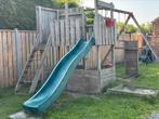 Speeltoestel met glijbaan 2 schommels klimwand huisje, Kinderen en Baby's, Speelgoed | Buiten | Speeltoestellen, Ophalen of Verzenden