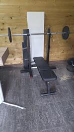 Complete fitnessbank set – jouw eigen homegym!, Sport en Fitness, Ophalen, Krachtstation, Zo goed als nieuw, Metaal