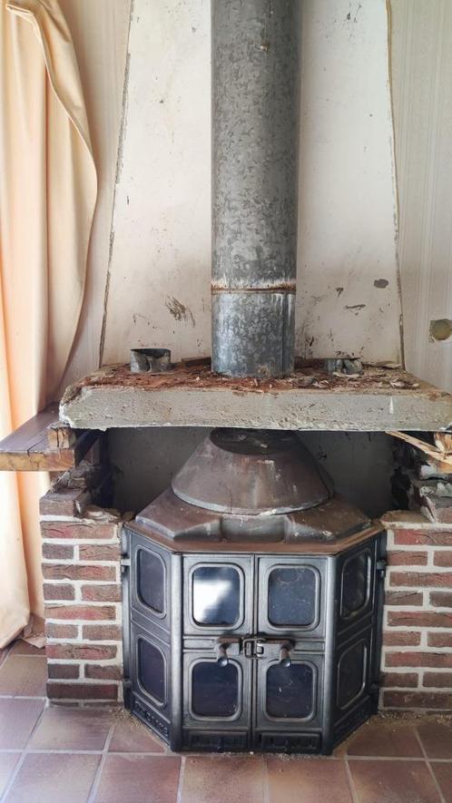 Dovre gietijzeren houtkachel 760 CB – panoramamodel, Huis en Inrichting, Kachels, Gebruikt, Inbouw, Houtkachel, Hout, Ophalen