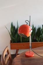 Vintage oranje oogbal tafellampje / bauhaus mid century 60, Huis en Inrichting, Lampen | Tafellampen, Ophalen of Verzenden, Zo goed als nieuw