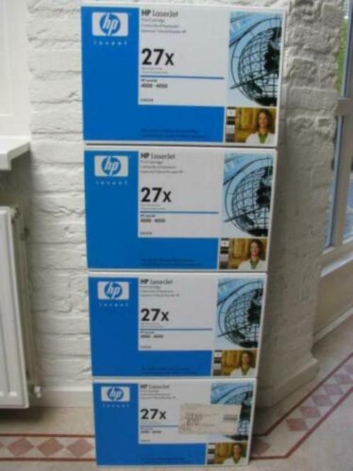 4 toners HP C4127X (HP 27X) High Capacity HP 4000-4050 serie, Computers en Software, Printerbenodigdheden, Nieuw, Toner, Ophalen of Verzenden