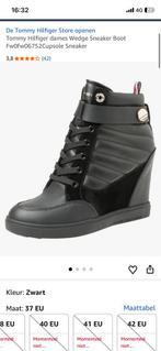 Tommy Hilfiger Wedge Sneaker Boot - Zwart - Maat 37, Ophalen of Verzenden, Zo goed als nieuw, Zwart, Sneakers of Gympen