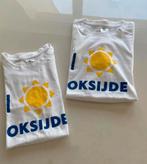 2  T-shirt  opdruk "I ️ KOKSIJDE",, Ophalen of Verzenden, Zo goed als nieuw, Maat 56/58 (XL), Geel