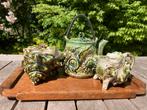 Majolica theeservies schelpmotief, Ophalen of Verzenden