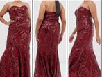 Rode strapless jurk maat 46 €75,00., Ophalen of Verzenden, Maat 46/48 (XL) of groter
