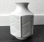 Jaeger & Co Bavaria vintage vaas wit biscuit porselein deco, Gebruikt, Wit, Aardewerk of Porselein, Ophalen of Verzenden