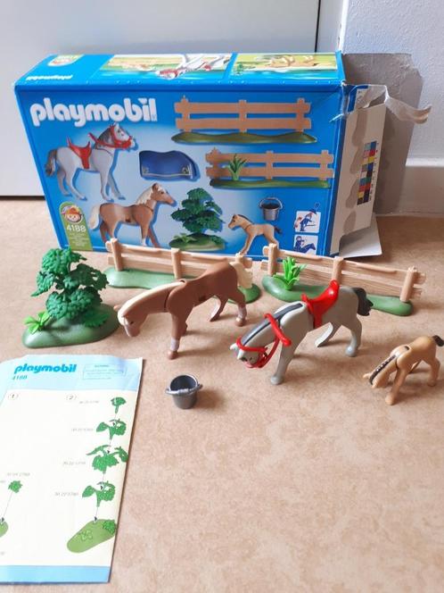 Playmobil 4188, paardenfamilie met veulen, Kinderen en Baby's, Speelgoed | Playmobil, Gebruikt, Ophalen