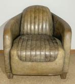 Prachtige Aviator Fauteuil Taupe Bruin., Huis en Inrichting, Fauteuils, Chesterfield, 75 tot 100 cm, Gebruikt, Metaal