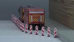Wegwerkzaamheden geleidebaken rood/wit/zwart HO/1:87, Ophalen of Verzenden, Nieuw, 1:50 of kleiner, Diorama