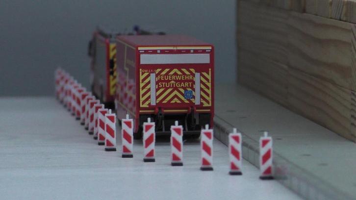 Wegwerkzaamheden geleidebaken rood/wit/zwart HO/1:87, Hobby en Vrije tijd, Modelbouw | Figuren en Diorama's, Nieuw, Diorama, 1:50 of kleiner