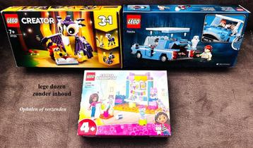 Verzenden kan LEGE Lego doos Diversen 3 voor € 7,50 (of p/s) beschikbaar voor biedingen