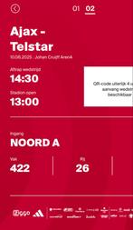 Ajax - Telstar Vak 422, Tickets en Kaartjes, Eén persoon