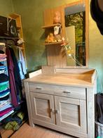 Commode met spiegel houtfineer, Ophalen, Gebruikt, 50 tot 70 cm, 100 cm of meer