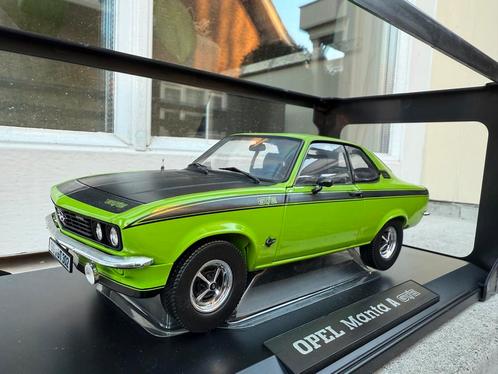 1:18 Opel Manta A GT/E groen 1975 Norev 183630 / JJTOP, Hobby en Vrije tijd, Modelauto's | 1:18, Zo goed als nieuw, Auto, Norev