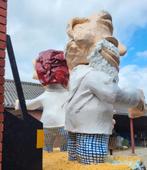 Carnavalspoppen van papier maché, thema bakker, Ophalen, Gebruikt
