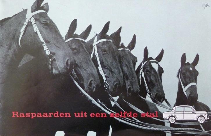 Folder FIAT Raspaarden uit een zelfde stal 05/ 1959, Boeken, Auto's | Folders en Tijdschriften, Zo goed als nieuw, Overige merken