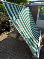 Zonnescherm groen/wit 3 meter 250 uitval, Ophalen, Zo goed als nieuw, 150 tot 300 cm, 250 cm tot 450 cm