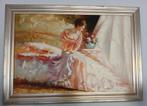 Schilderij Vrouw Romantisch van Schilder P. Wilfred, Ophalen