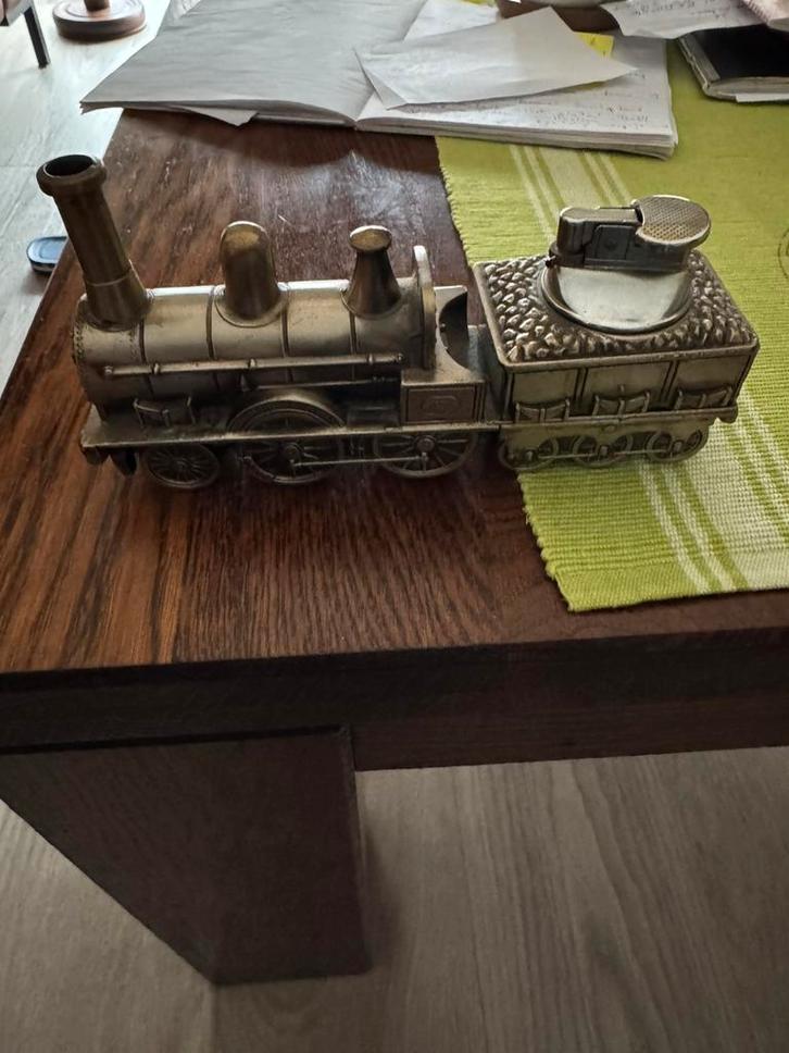 Vintage treinlokomotief-aansteker, Antiek en Kunst, Antiek | Kantoor en Zakelijk, Ophalen of Verzenden