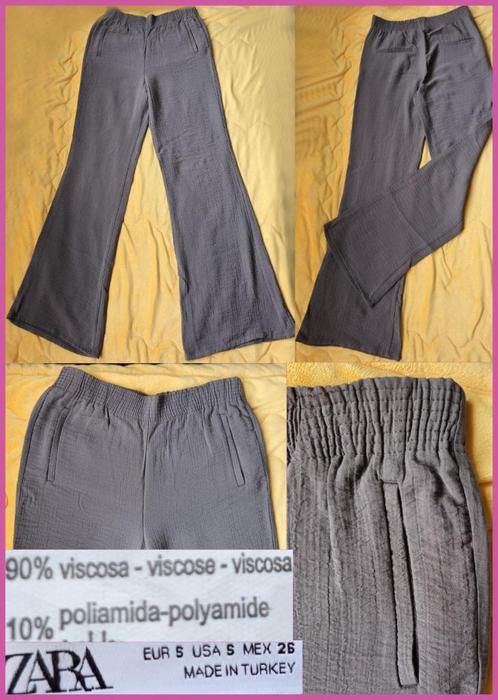 ZARA taupe crépe broek maat S nieuw met kaartjes, Kleding | Dames, Broeken en Pantalons, Zo goed als nieuw, Maat 36 (S), Bruin