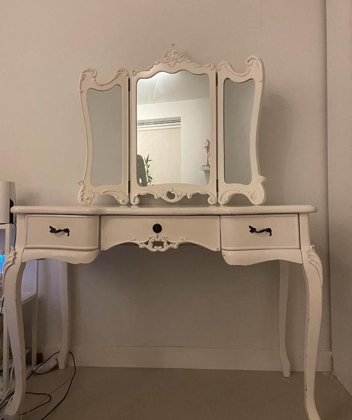 barok stijl kaptafel, Huis en Inrichting, Tafels | Kaptafels, Gebruikt, Minder dan 100 cm, 50 tot 100 cm, Hout, Ophalen