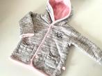 Feetje 56 Leuk jasje grijs / roze 2 kanten, Overige merken, Overige materialen, Ophalen of Verzenden, Zo goed als nieuw