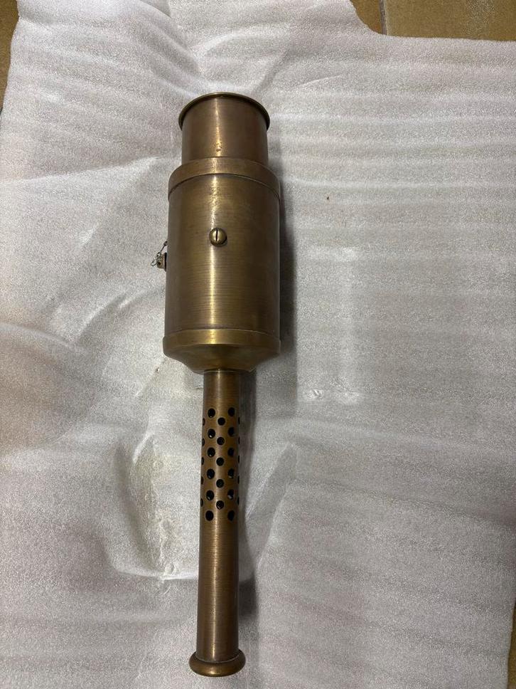 Oud stakelicht / fakkel, Antiek en Kunst, Antiek | Koper en Brons, Koper, Ophalen of Verzenden